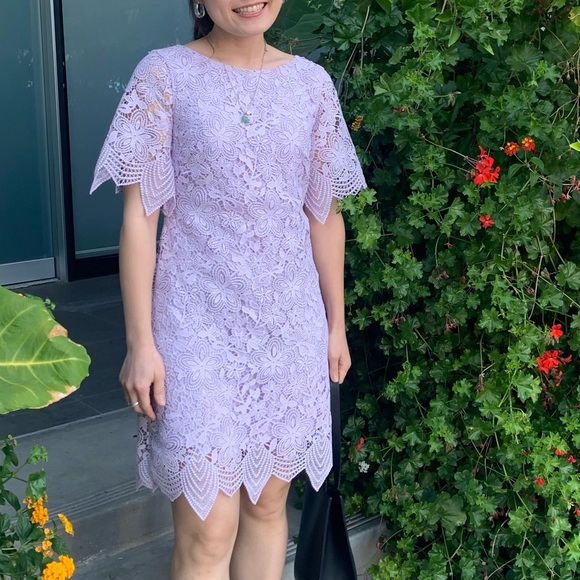 Anthropologie Lace Lavender Dress - Picture 2 of 6